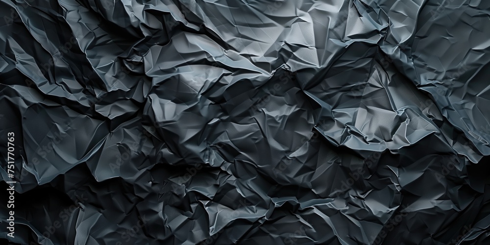 Textured Black Crumpled Paper Background Textured Black Crumpled Paper Background