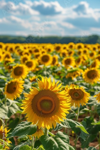 Sunflower Field Landscape, Panoramic Sun Flowers Farm, Sunflowers Wow Landscape