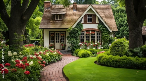 quaint home cottage building © vectorwin