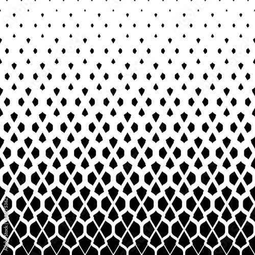 Degrade halftone fading abstract pattern. Black fades patern isolated on white background. Geometric faded design. Faded geometry transition prints. Artdeco geo intricate motif. Vector illustration photo