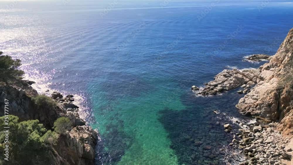 Aerial drone view of small beautiful empty harbour with clean transparanet water, 4K Aerial drone view of small beautiful empty harbour with clean transparanet water, 4K