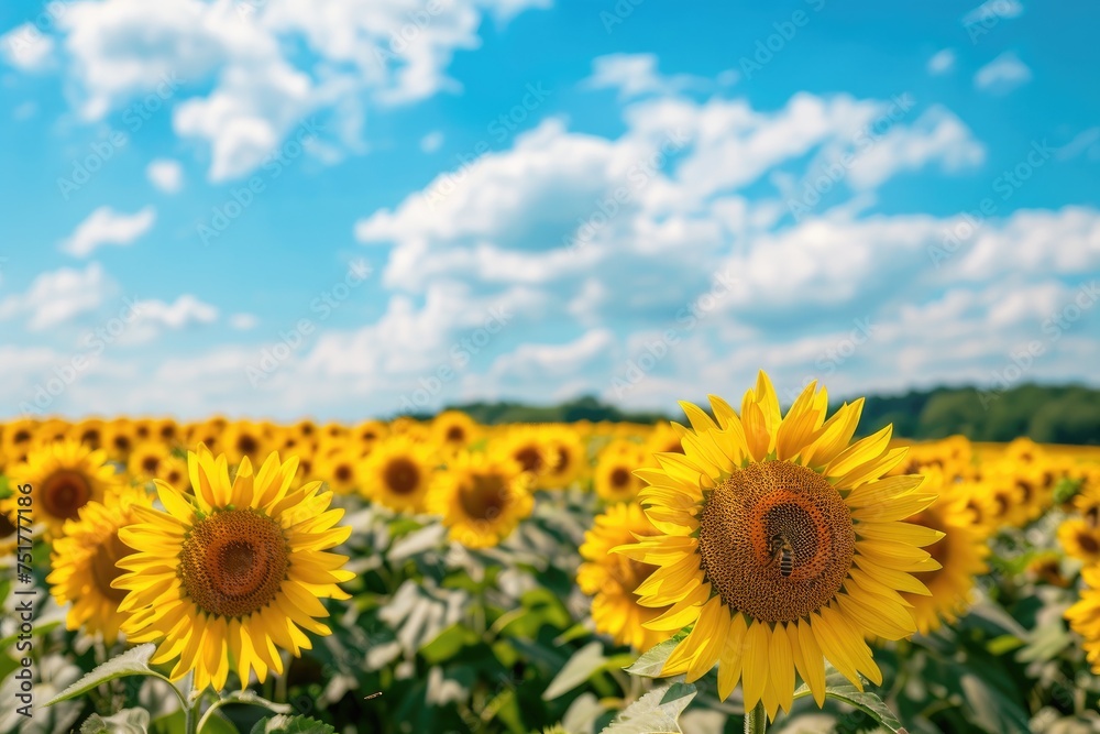 Sunflower Sea: Endless Field under Brilliant Sky, AI Generative
Sunflower Sea: Endless Field under Brilliant Sky, AI Generative