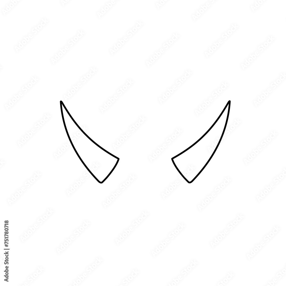Animal horns line icon Animal horns line icon