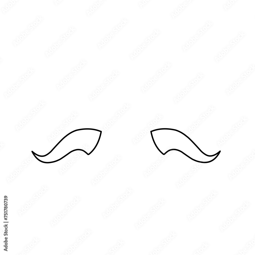 Animal horns line icon Animal horns line icon