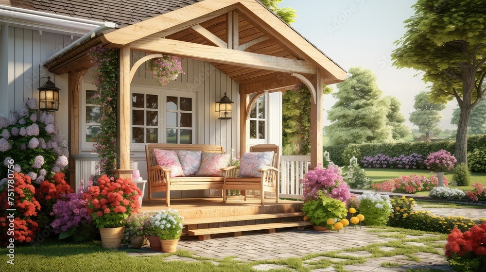 Obraz premium deck outdoor house building