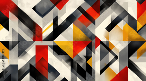 Abstract background in white  black  red and yellow