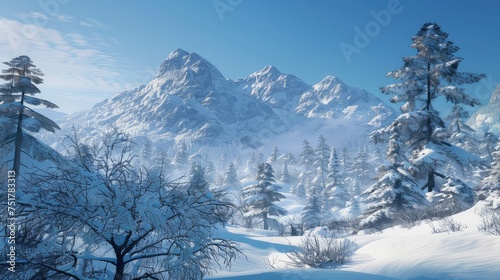 winter snowy mountain