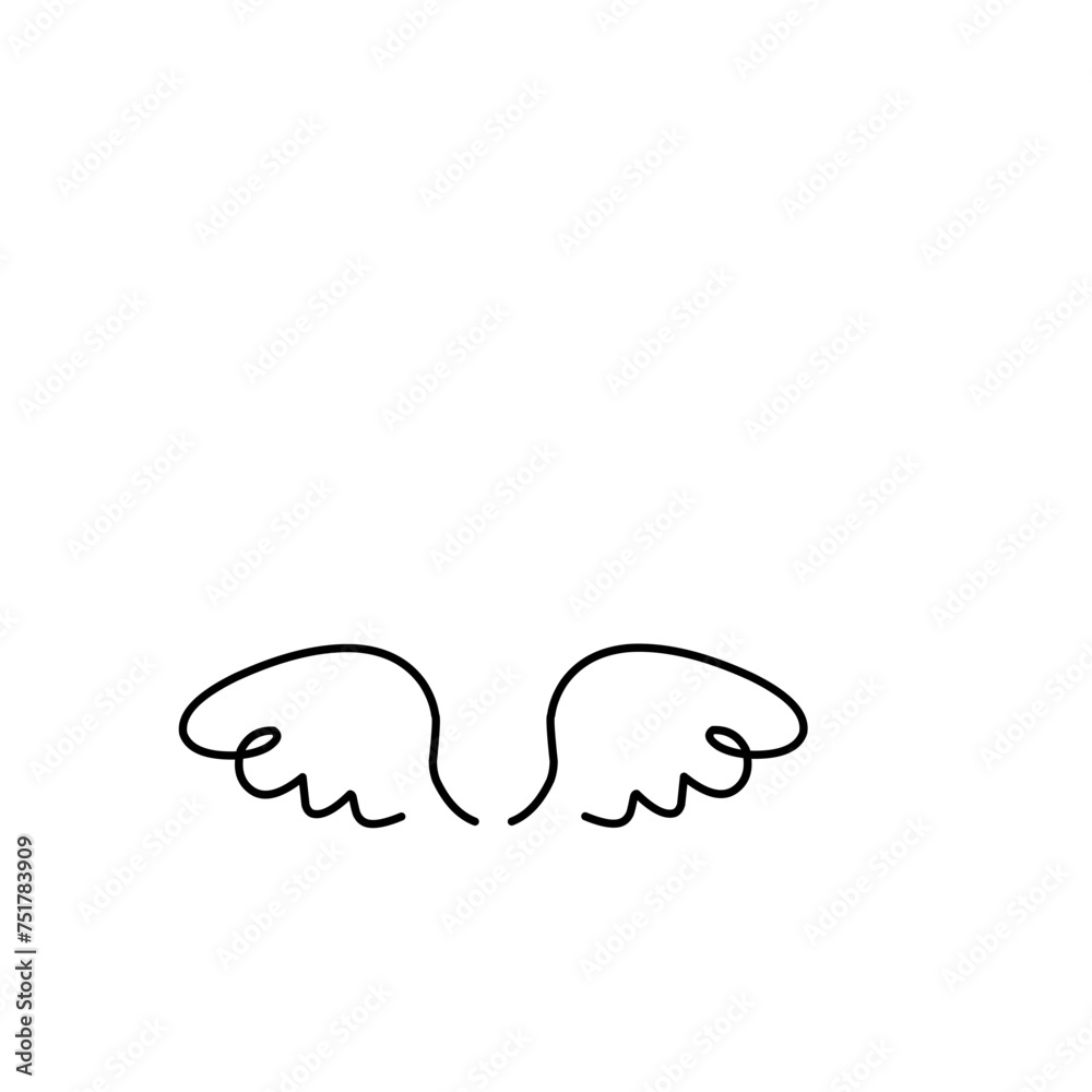 angel wings vector 
