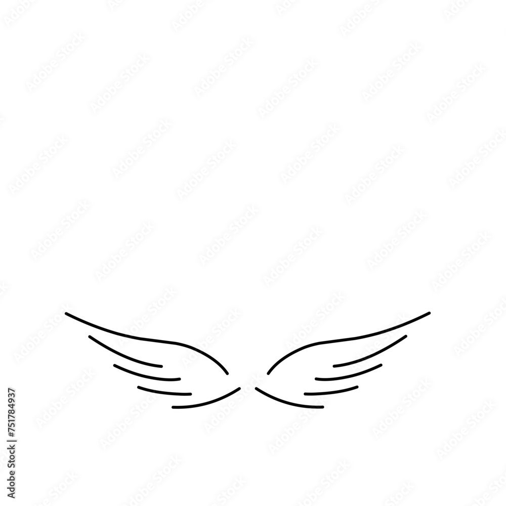 angel wings vector 