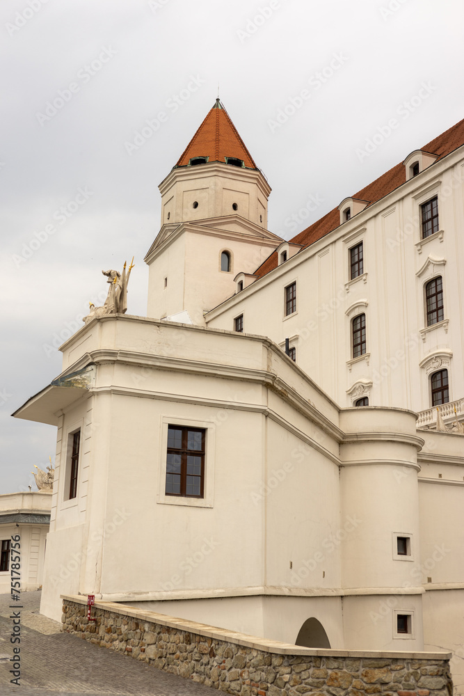 Main castle of Bratislava, capital of Slovakia. Beautiful european architecture.