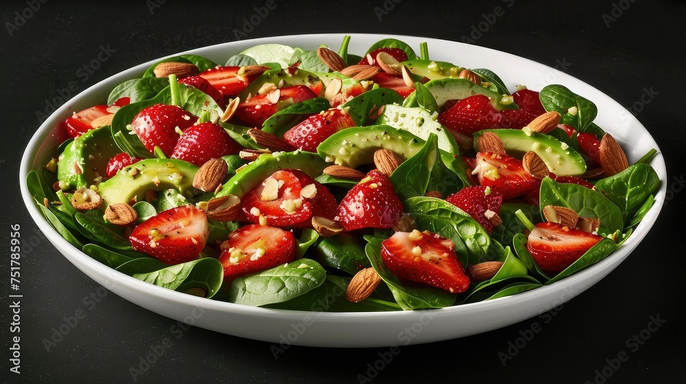 fresh strawberry spinach salad