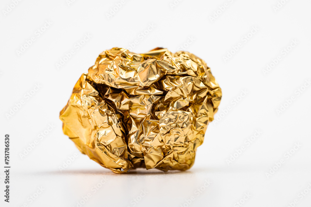 Zerknüllte Goldfolie Zerknüllte Goldfolie
