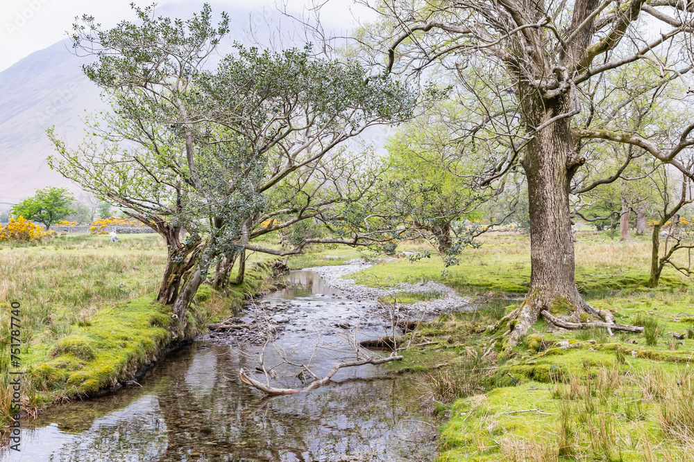 A small stream in Lake District National Park. A small stream in Lake District National Park.