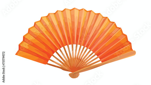 Background illustration of the orange fan of New Yea photo