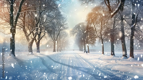 frost snowy border