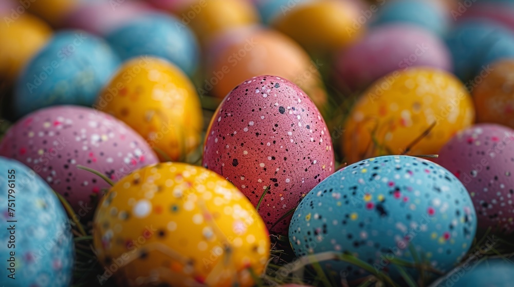 Colorful background of Easter eggs Colorful background of Easter eggs