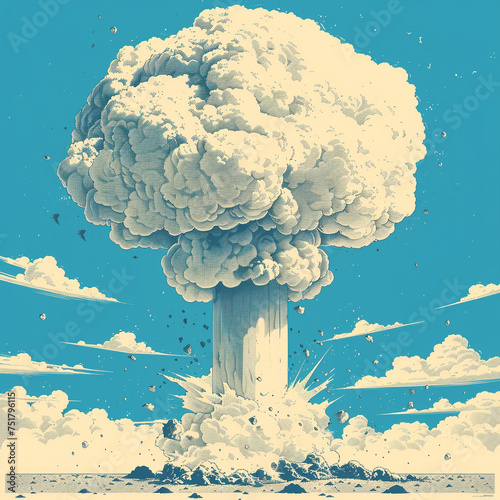 atom bomb illustration photo