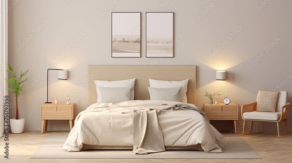 Fototapeta premium decor room biege background