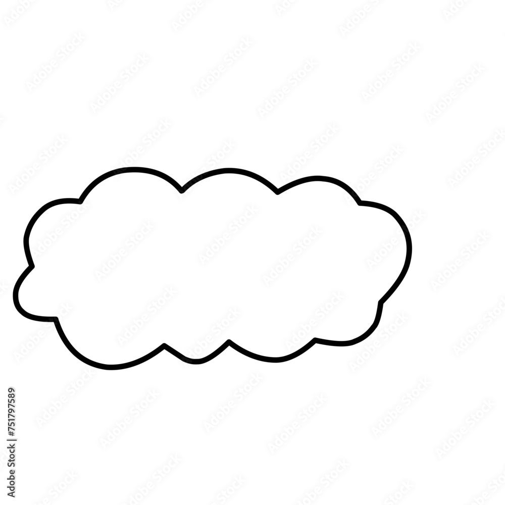 Hand drawn cloud 