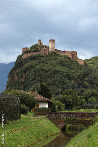 The view of old castle near Bolzano 