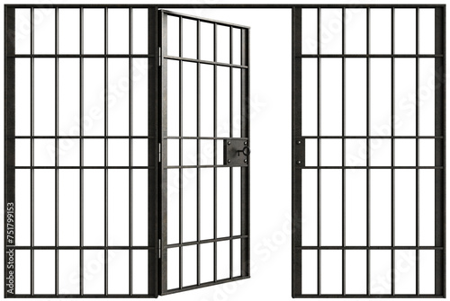 Metal jail bars