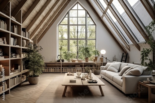 Scandinavian Grid Window Home  Historic Architecture and Wood Accents