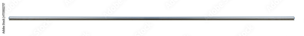 Horizontal long chrome plated metal pipe isolated on transparent background Horizontal long chrome plated metal pipe isolated on transparent background