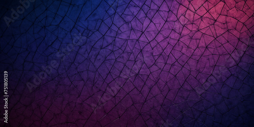 Abstrakte Cyber-Netzstruktur mit violetten und blauen Neonlinien photo
