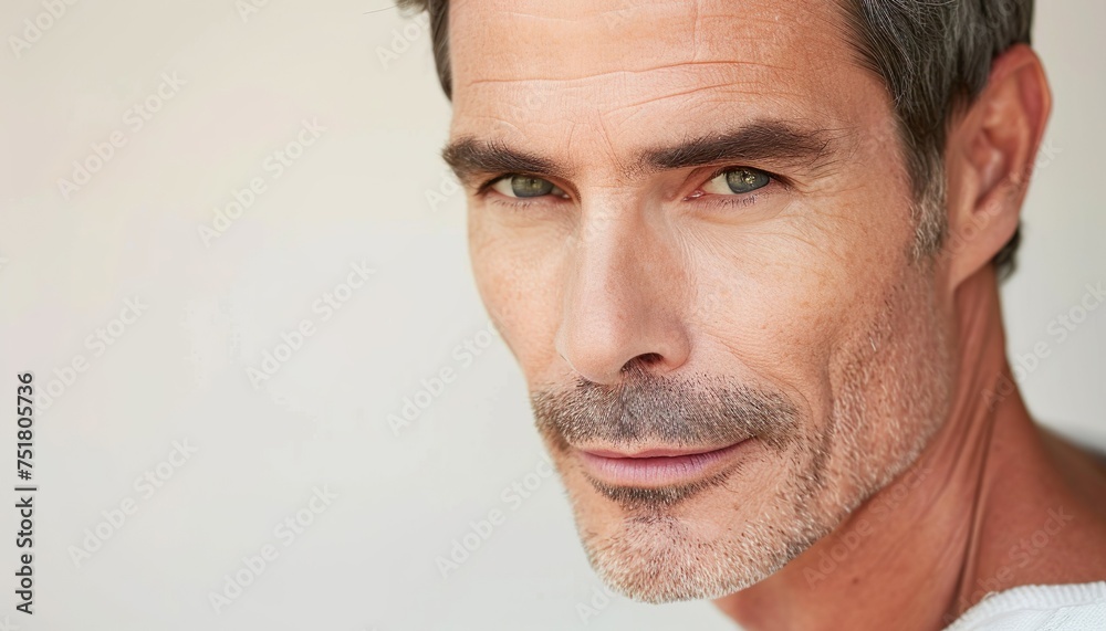 Obraz premium Confident Mature Man with Stubble