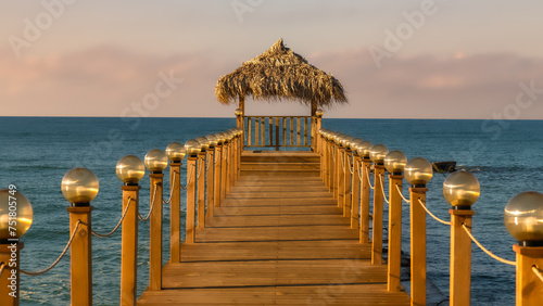 Morning scene at the Black Sea in Balchiik, the touristic landmark in Bulgaria 