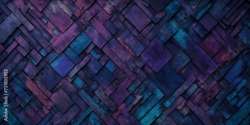 Verflochtenes Muster in Blau und Violett photo