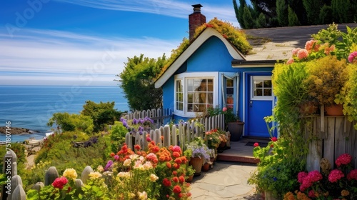 quaint real cottage building © vectorwin