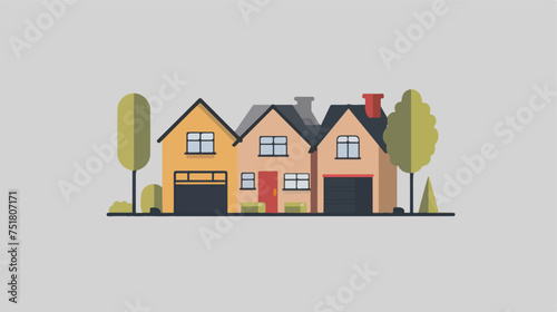 Real estate design over gray background vector illus