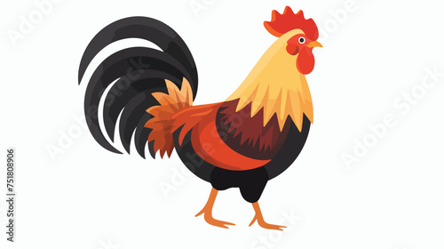 Rooster animal farm isolated icon vector illustratio