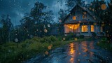 wet rainy home