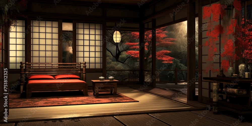 oriental japanese room. old style.