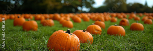 Halloween in American culture, with rituals of pumpkin linters, costume parties and sweet gift photo