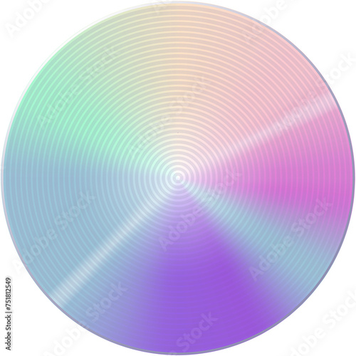 Holographic circle sticker