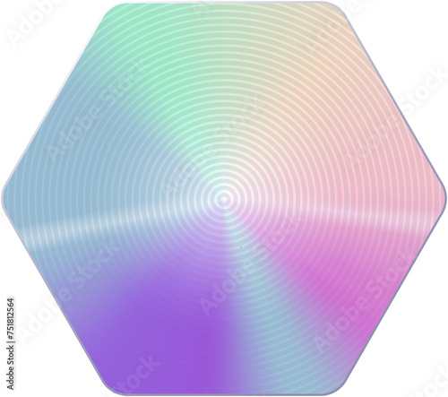 Holographic hexagon sticker