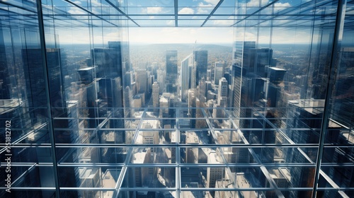 city glass skyscraper building