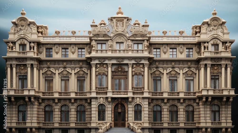 opulent facade mansion building