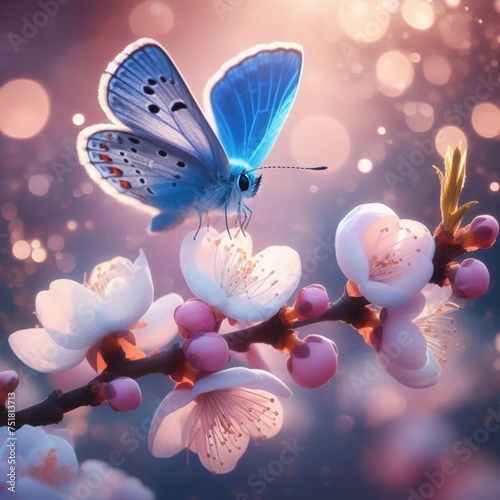 butterflies and flowers