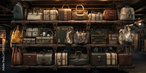 travellers. luggages compartment or a rack. full.