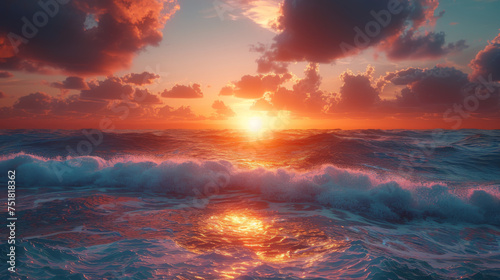 Sunset overt the sea