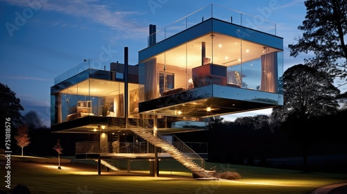 contemporary design house building © vectorwin