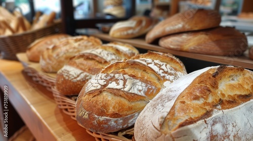 Freshly baked bread, warm and inviting.