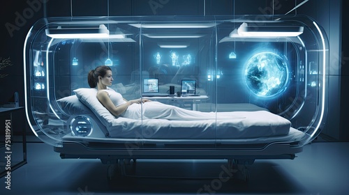 robotics futuristic medical background © vectorwin