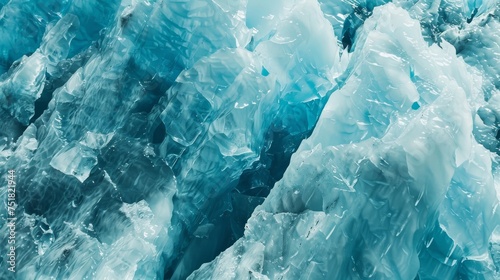 Icy blue glacier texture, cold and majestic