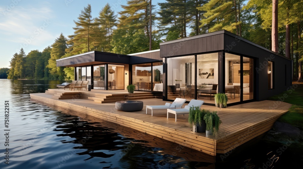 Obraz premium architecture luxury cottage building
