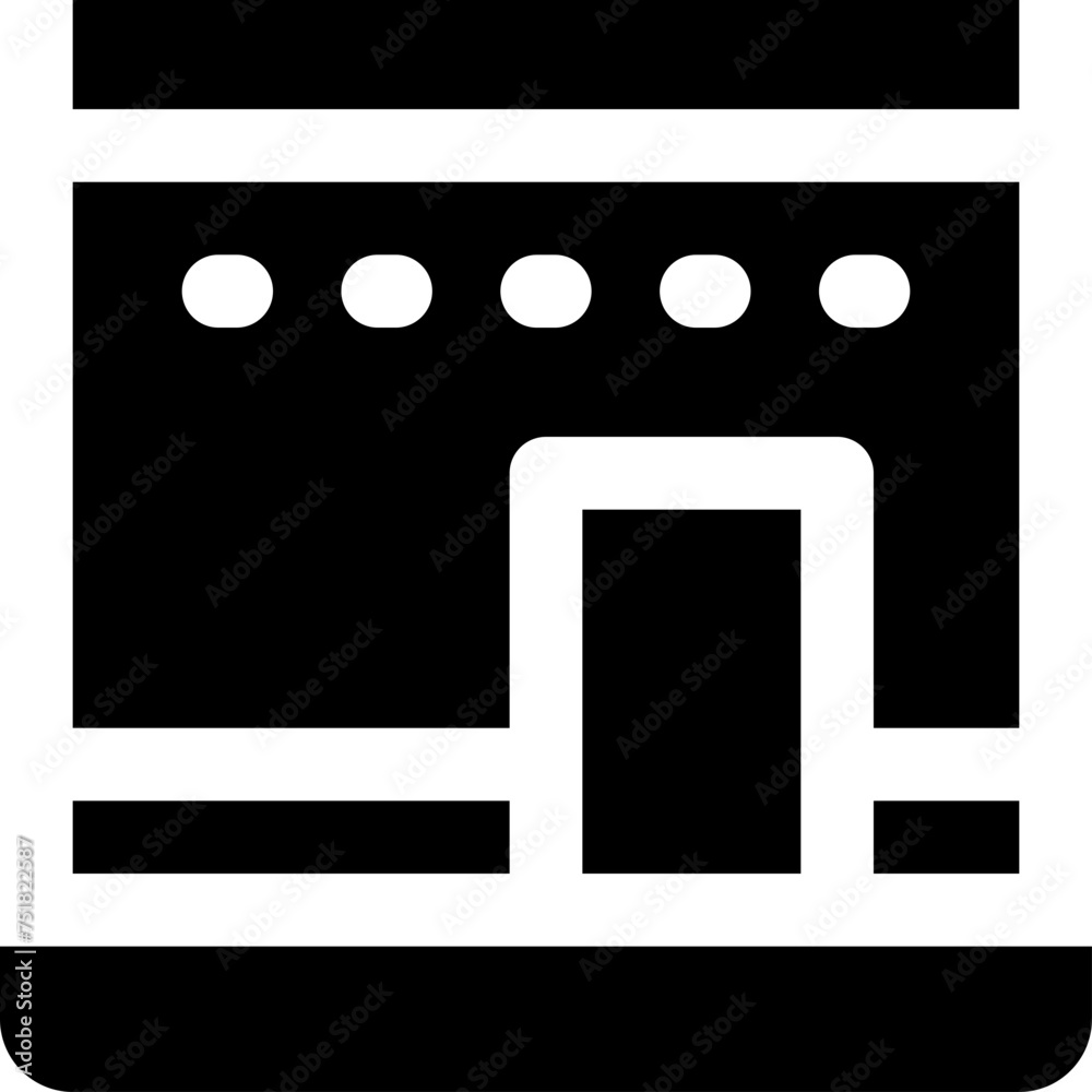 kaaba icon. vector glyph icon for your website, mobile, presentation, and logo design.
